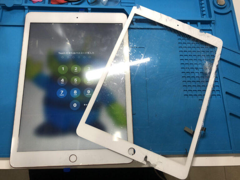 iPad 第6世代（アイパッド）のガラス割れ交換は、データそのまま・即日修理対応の「スマホ修理工房　ファミリかしわ店」へ！